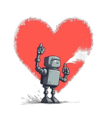 Vintage Robot Heart: A Unique Fusion of Retro and Modern Design