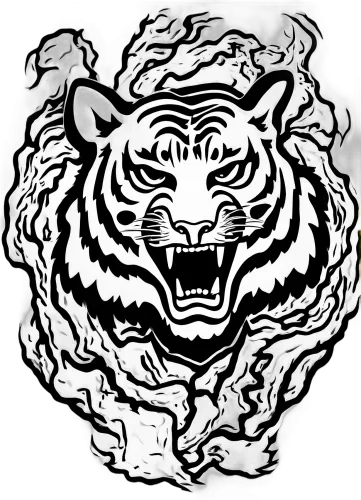 Custom Tee Shirts: Roaring Tiger - Strength and Courage