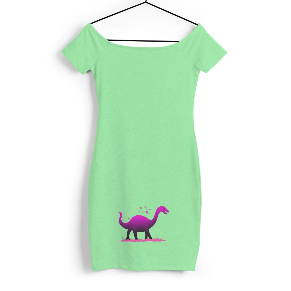 Graphic Tees: Whimsical Pink Dinosaur with Bubbles|double knit graphic sweatshirt