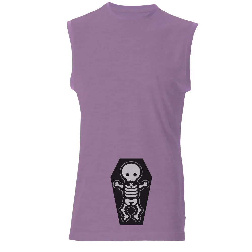 T-Shirts Pattern: Embracing the Unknown - Skeleton on Coffin|lost in space skeleton shirt