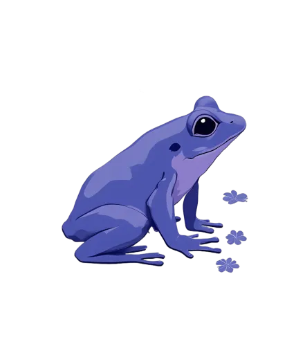 Custom Tee Shirts: Enchanting Blue Poison Dart Frog Design