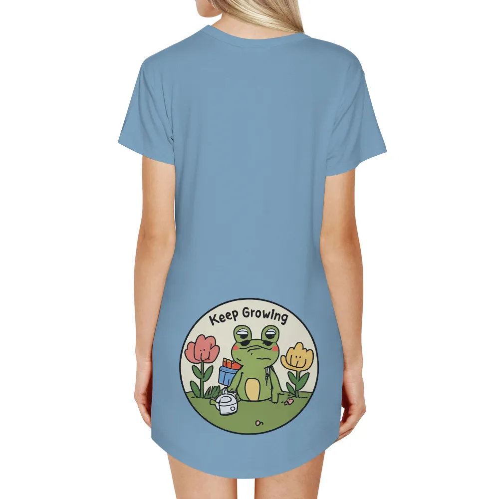 Tee Shirt Printing: Keep Growing with Freddie the Frog|gardening yoga t shirt