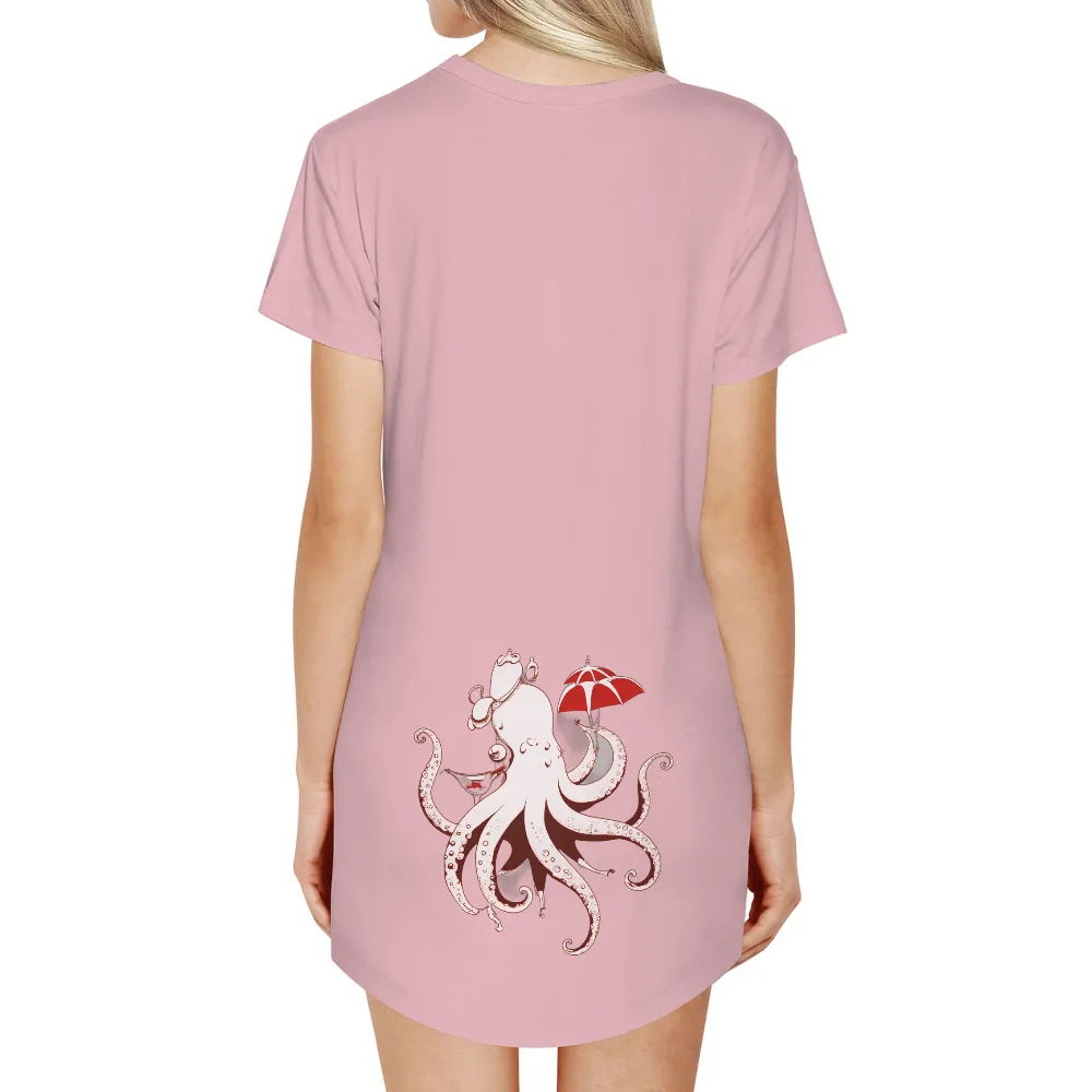 T-Shirts Custom: Vintage Octopus Tea Party|nirvana 90's vintage tee