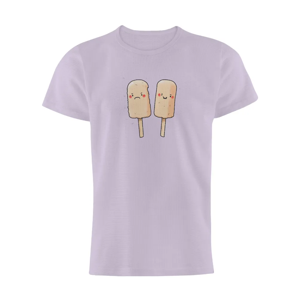 Custom T-Shirt Printing: Melting Ice Cream Popsicle Friends|men's button down shirts for summer