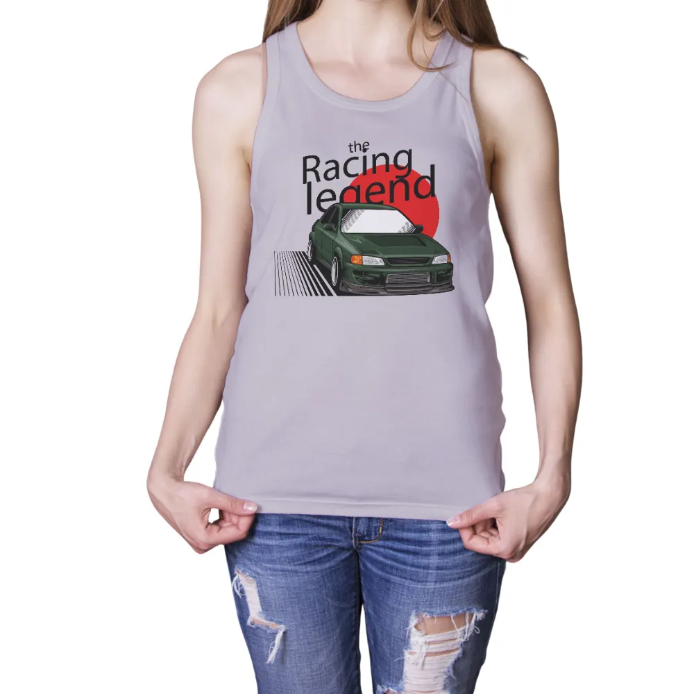 T-Shirts Design: Green Sports Car with Rising Sun - Car Culture|freedom is essential t shirt