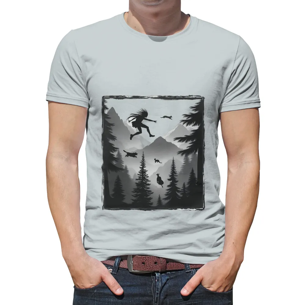 Shirts Graphic Tees | Adventure and Freedom in Nature| silhouettes of animals