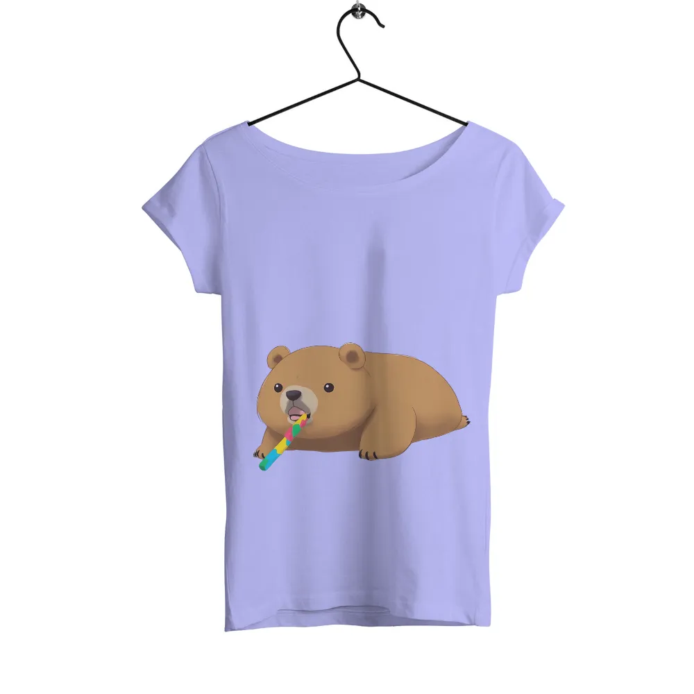 Tee Shirt Printing: Benny the Bear's Whimsical Joy|line t shirt design