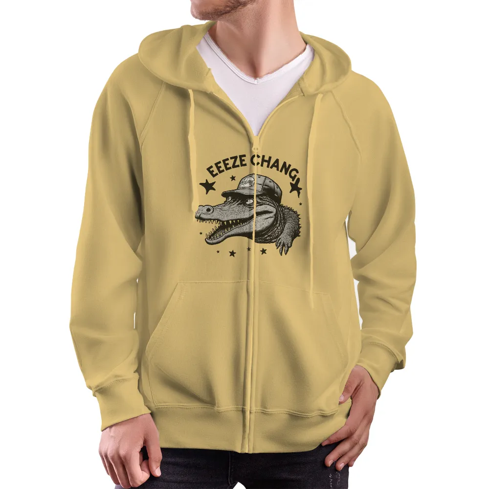 Alligator with Baseball Cap: A Pop Culture Masterpiece|stars hollow knit a thon shirt