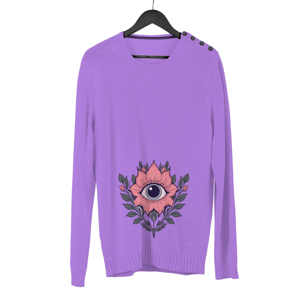 T-Shirts Design: Eye of Wisdom in Nature|spring flower blouse