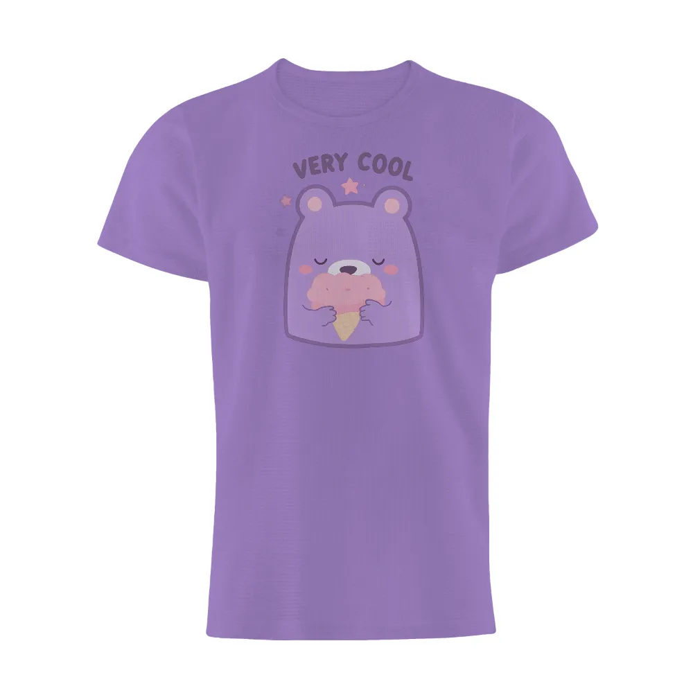 Tee Shirt Printing: Breezy Bear's Cotton Candy Ice Cream - VERY COOL|summer saying shirts