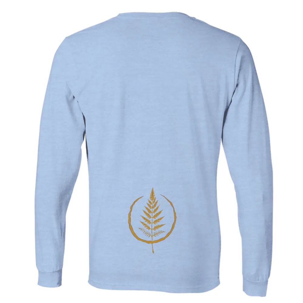 Graphic Tees: Golden Fern & Crescent Moon - Nature's Harmony| crescent moon