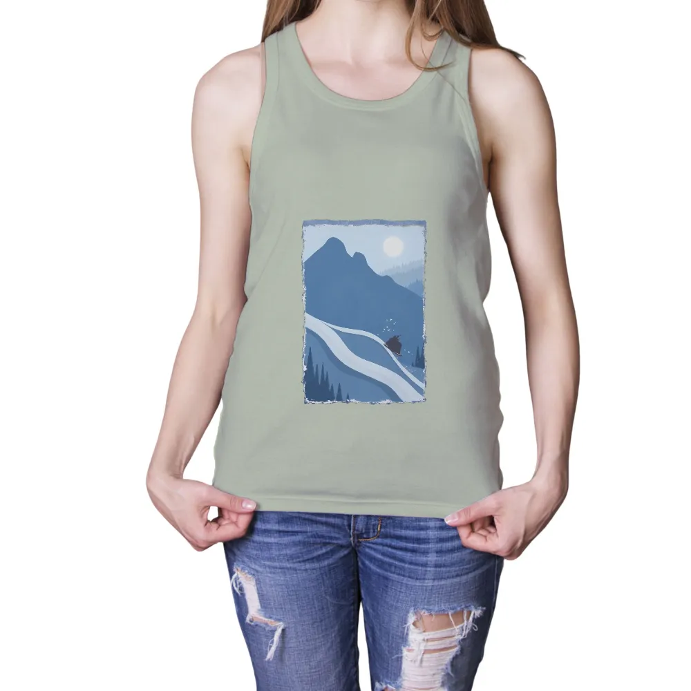 Tee Shirts Printed: Snowboarding Adventure|Snowboarder soaring through the air