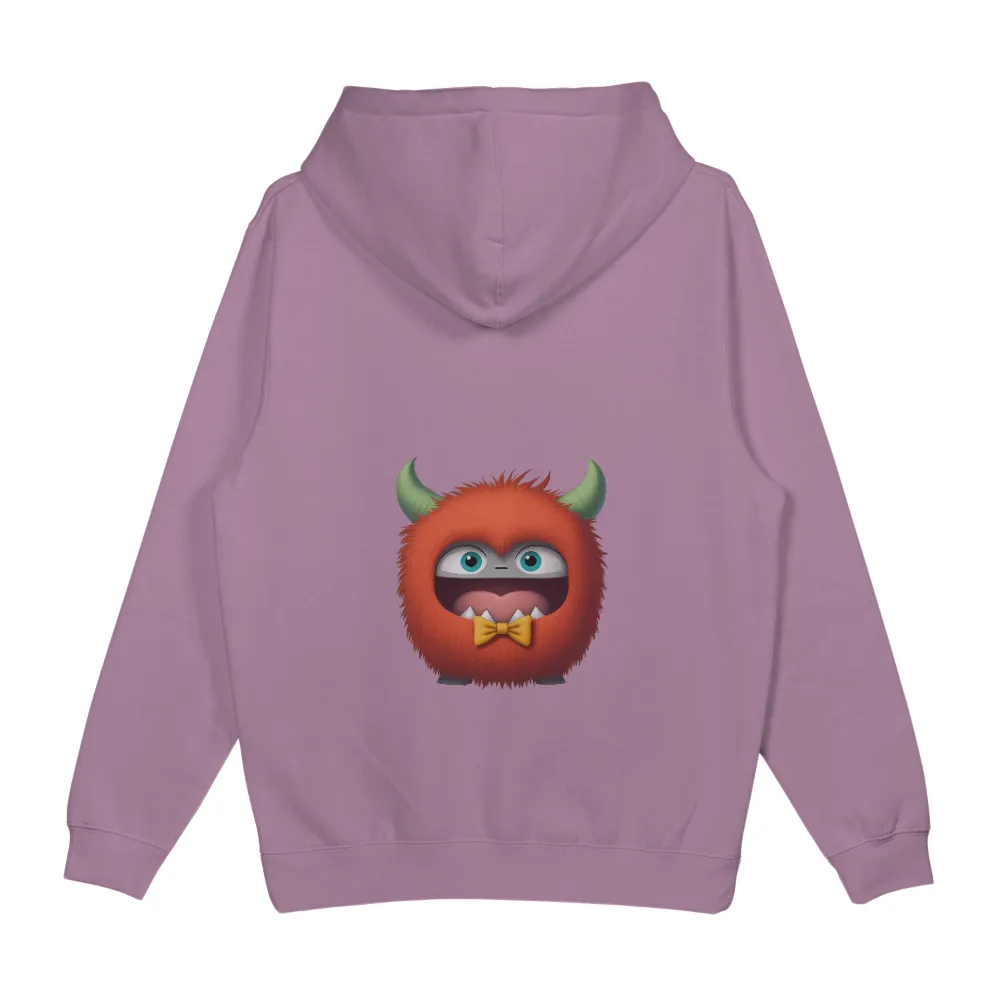 TShirt Printing: Whimsical Monster Brings Joy with Orange Fur and Green Horns|a fun thing to do in the morning shirt