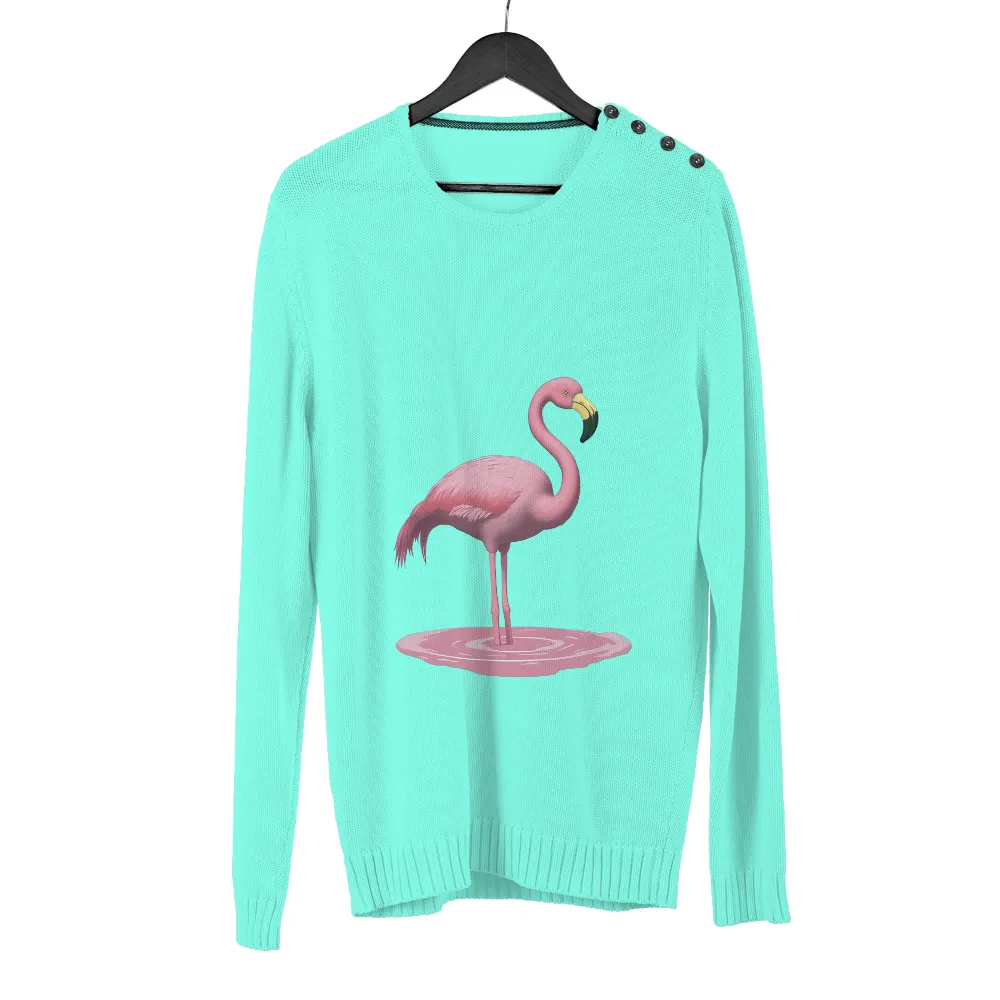 Tee Shirt Printing: Rosa the Flamingo - Artistic Grace and Elegance|natty light flamingo shirt