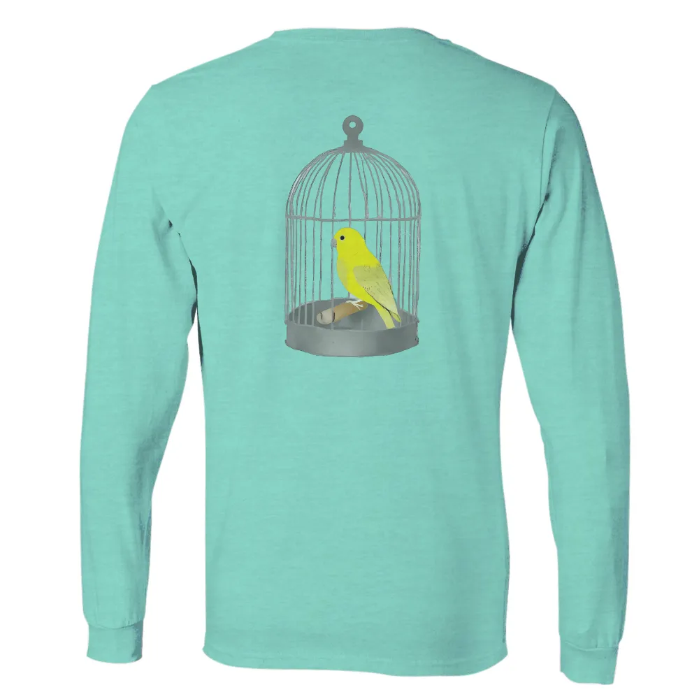 Graphic Tees: Vintage Bird in Cage - Freedom and Escape|pittsburgh steelers retro t shirts