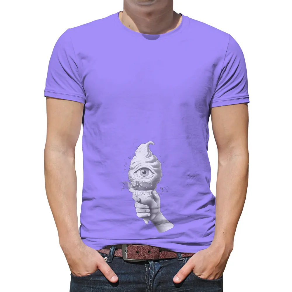 Shirts Graphic Tees: Surreal Ice Cream Eye - Pop Culture Art|t shirt black and white roblox