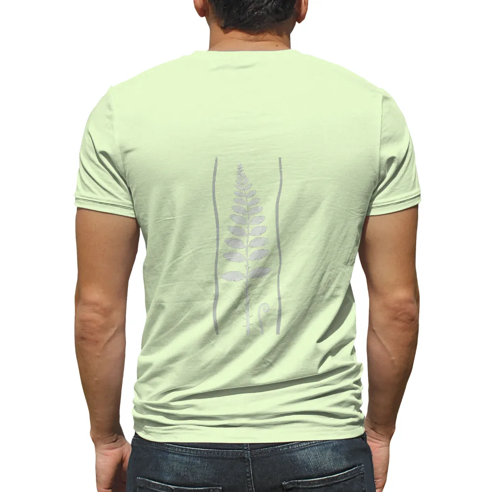 Graphic Tees: Nature's Resilience - Fern Spiral Design|nature graphic tees