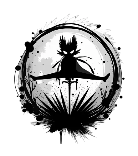 T-Shirts Custom: Anime Silhouette - Strength and Rebellion