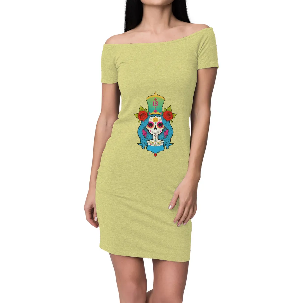 Vibrant Day of the Dead Design: Sugar Skull, Mexican Culture|mystery shirt in a box