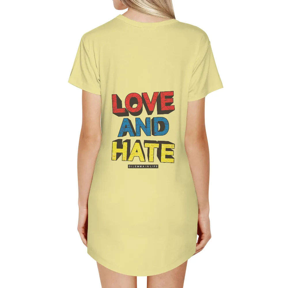 T-Shirts Design: Love and Hate - Dilemma in Life|danny duncan i love hot moms t shirts