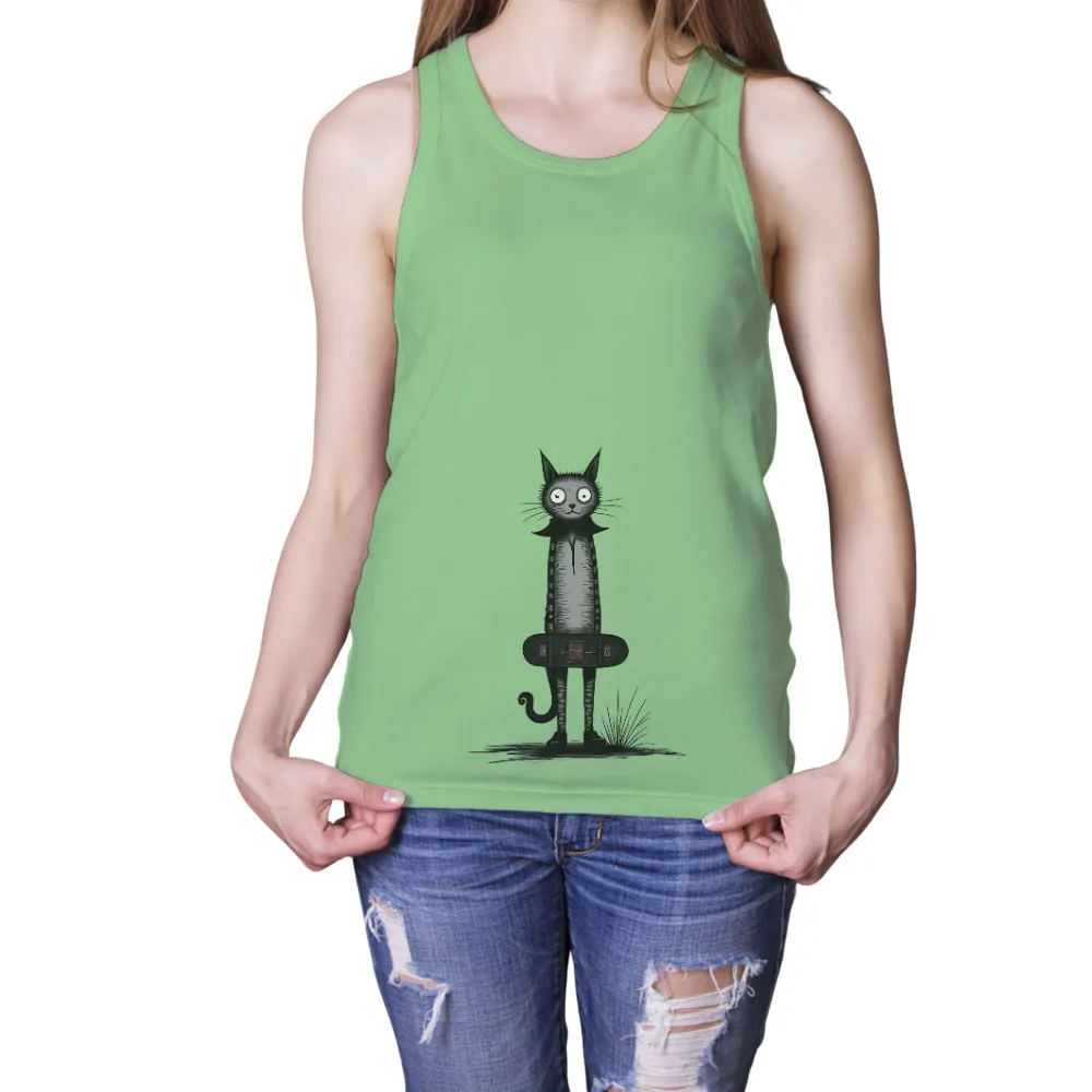 Custom Tee Shirts: SkateCat - Street Art Inspired Design| Urban culture theme