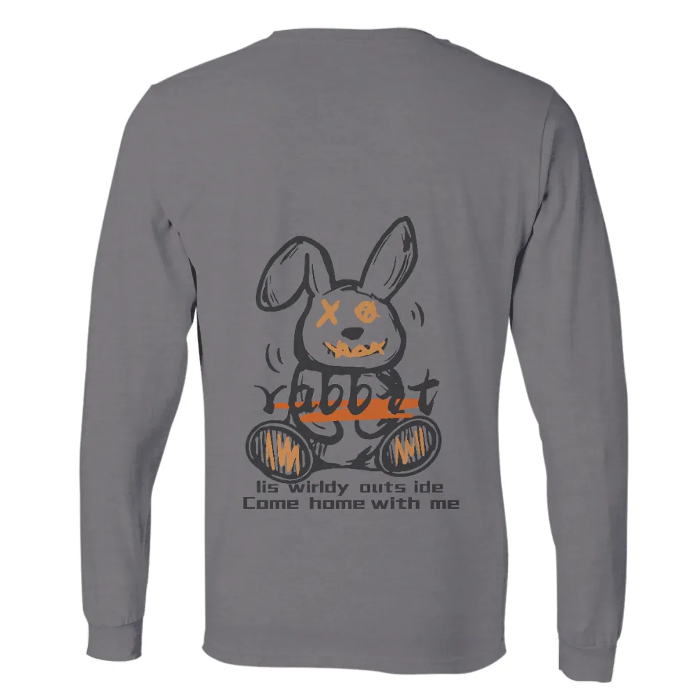 Customized Tee Shirts: Whimsical Rabbit - Artistic and Edgy Design|sive graffiti