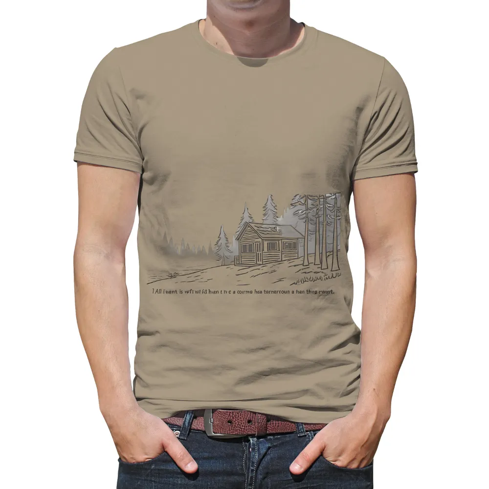 TShirt Design: Cabin in the Woods - Solitude and Connection|peace love and beer t shirt