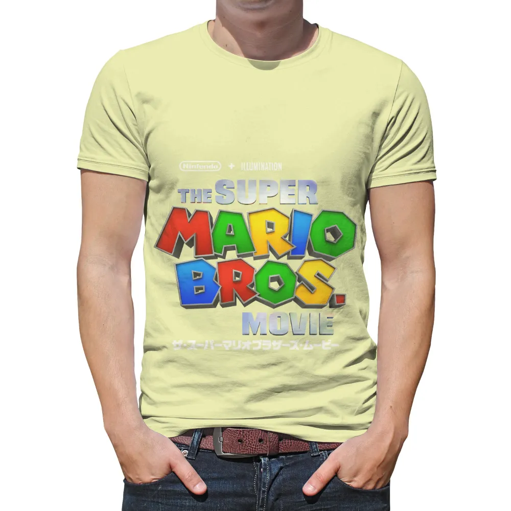 TShirt Printing: Super Mario Bros. Movie Inspired Pixel Art|rolling stones men's retro 70's vibe vintage t shirt black