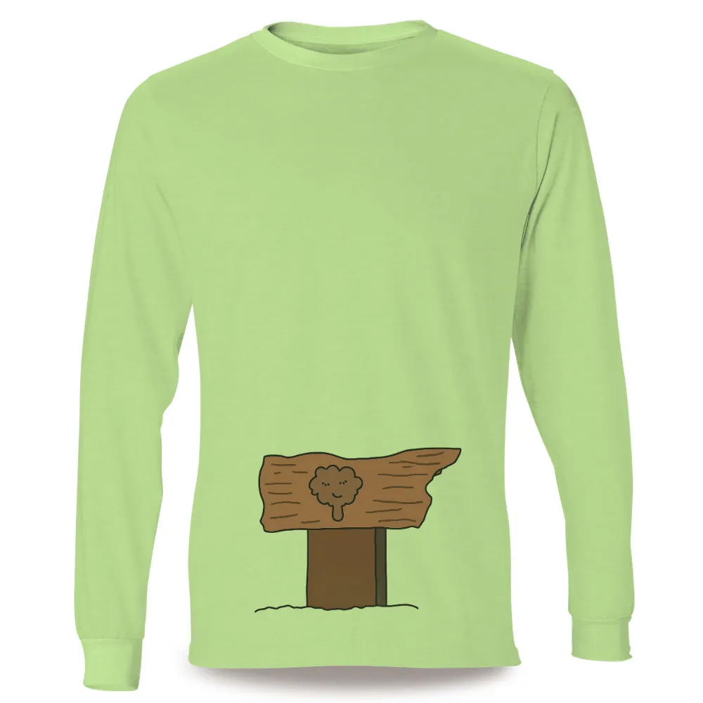 T-Shirts Pattern: Whimsical Willow Tree on Wooden Sign| Nature Connection