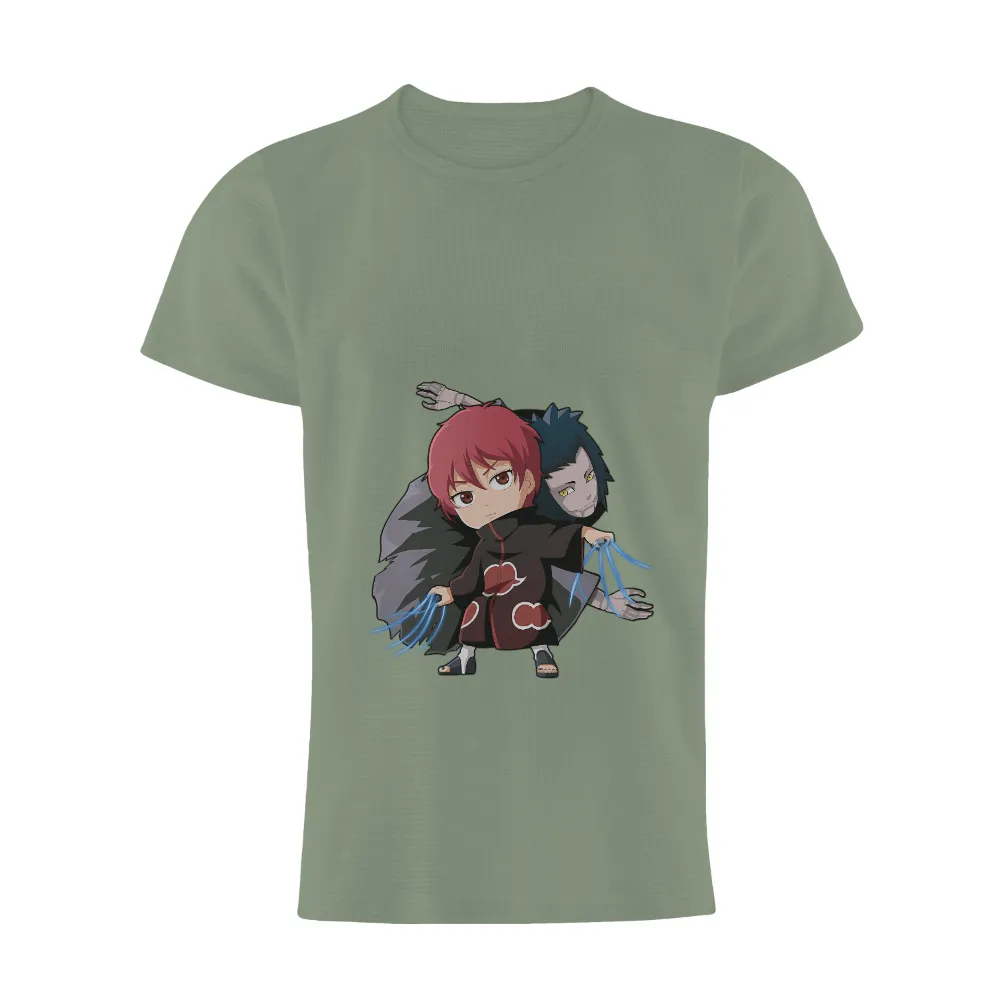 Custom Tee Shirts: Sasori and Deidara - Anime Characters in Chibi Style|beach art t shirts