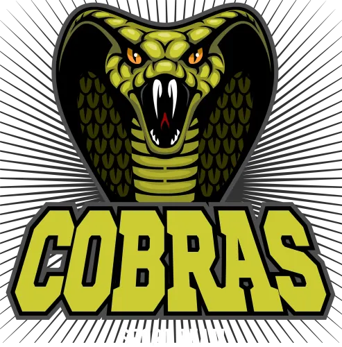 Shirts Graphic Tees: Cobras Sport Team Mascot - Fierce and Intimidating