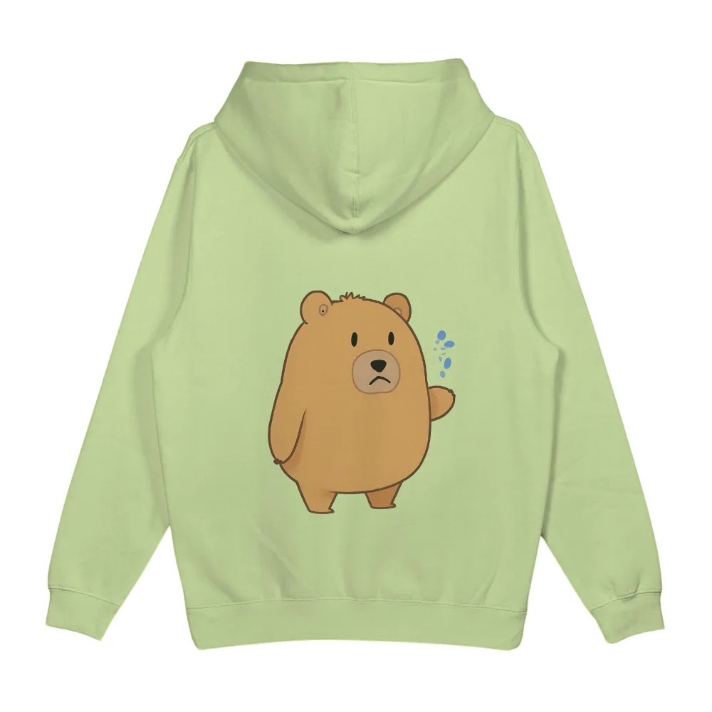 Custom T-Shirt Printing: Bruno's Journey to Self-Confidence|cartoon bear print colorblock oversized tee