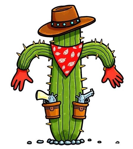 T-Shirt Printing: Cowboy Cactus - Funny & Quirky Design