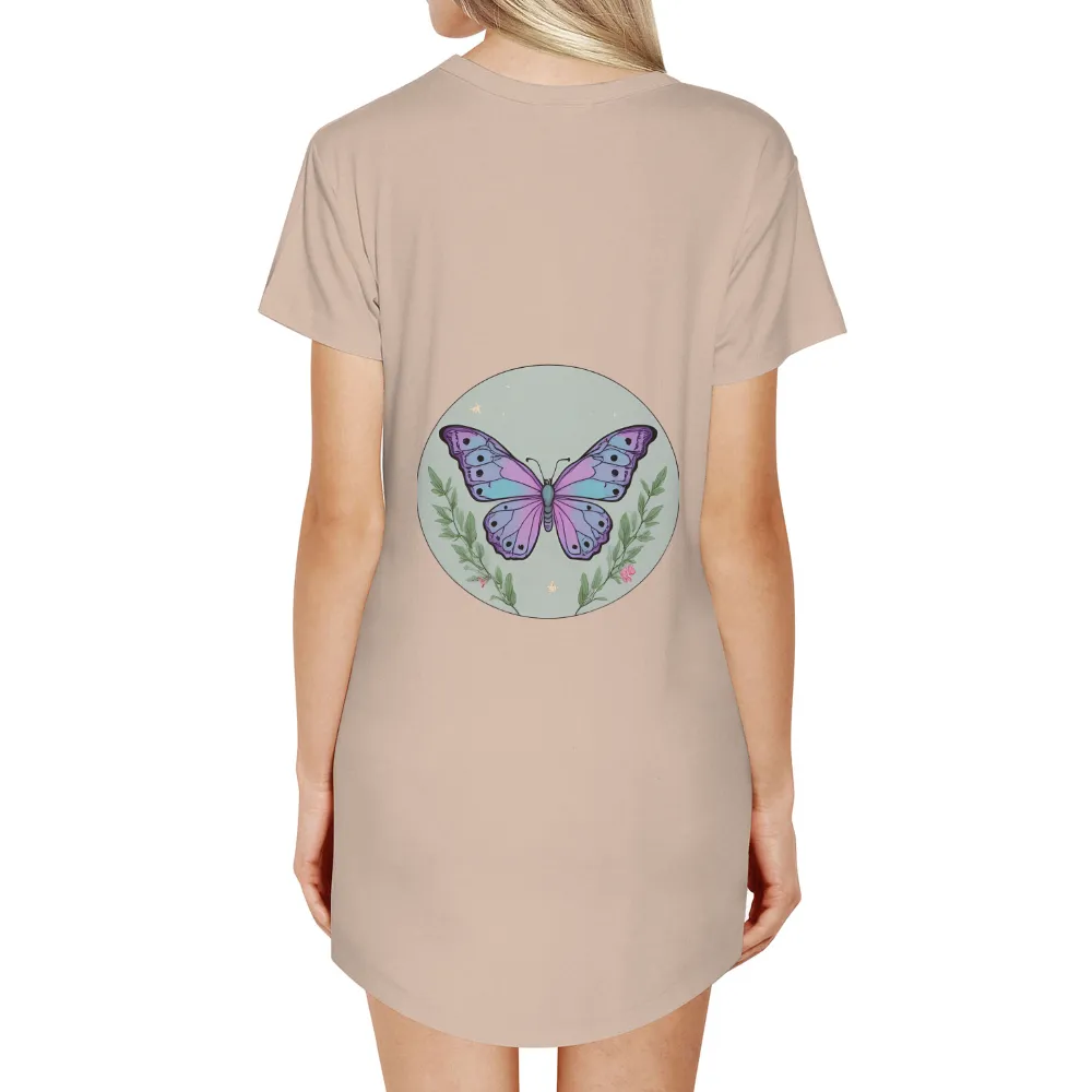 Custom Tee Shirts: Aurora's Transformation - Artistic Butterfly Design|clairo butterfly tee