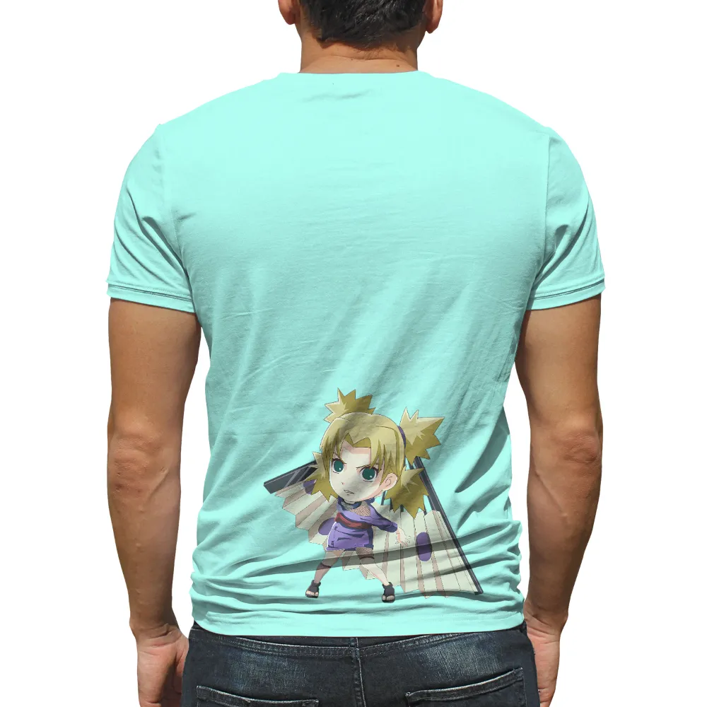 Tee Shirt Printing: Anime Ninja with Golden Hair and Large Fans|ninja disguise shirt video