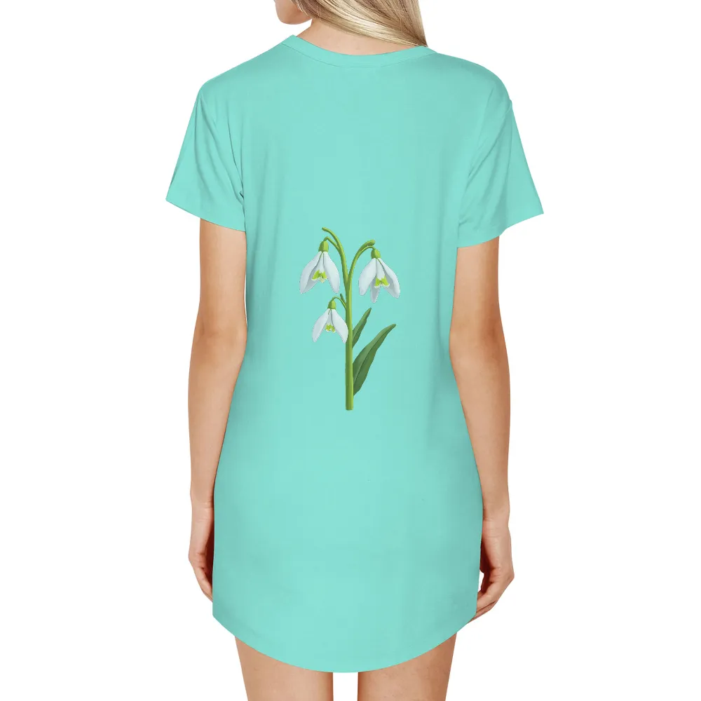 Snowdrop T-Shirts Custom: Hope and Resilience in Every Bloom|long spring shirts