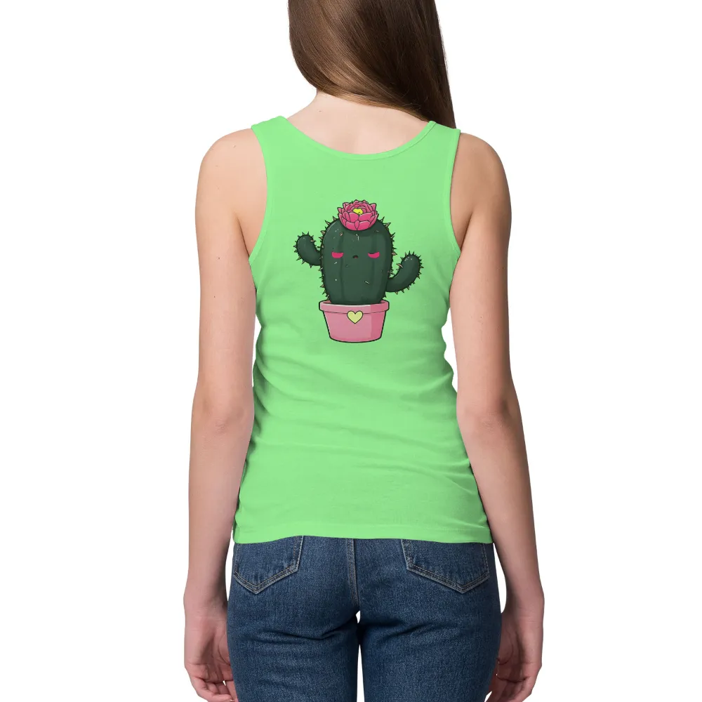 Custom T-Shirt Printing: Prickles - A Cactus Character with Heart|cartoon character with star on shirt