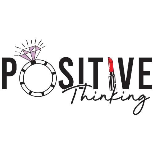 TShirt Printing: Sparkle with Positive Thinking - Diamond Ring & Red Lipstick Design