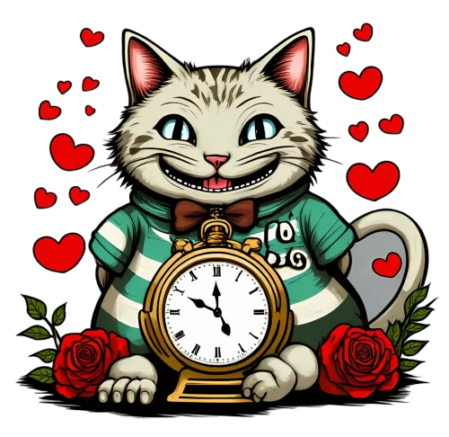 TShirt Design: Whiskers' Timeless Love