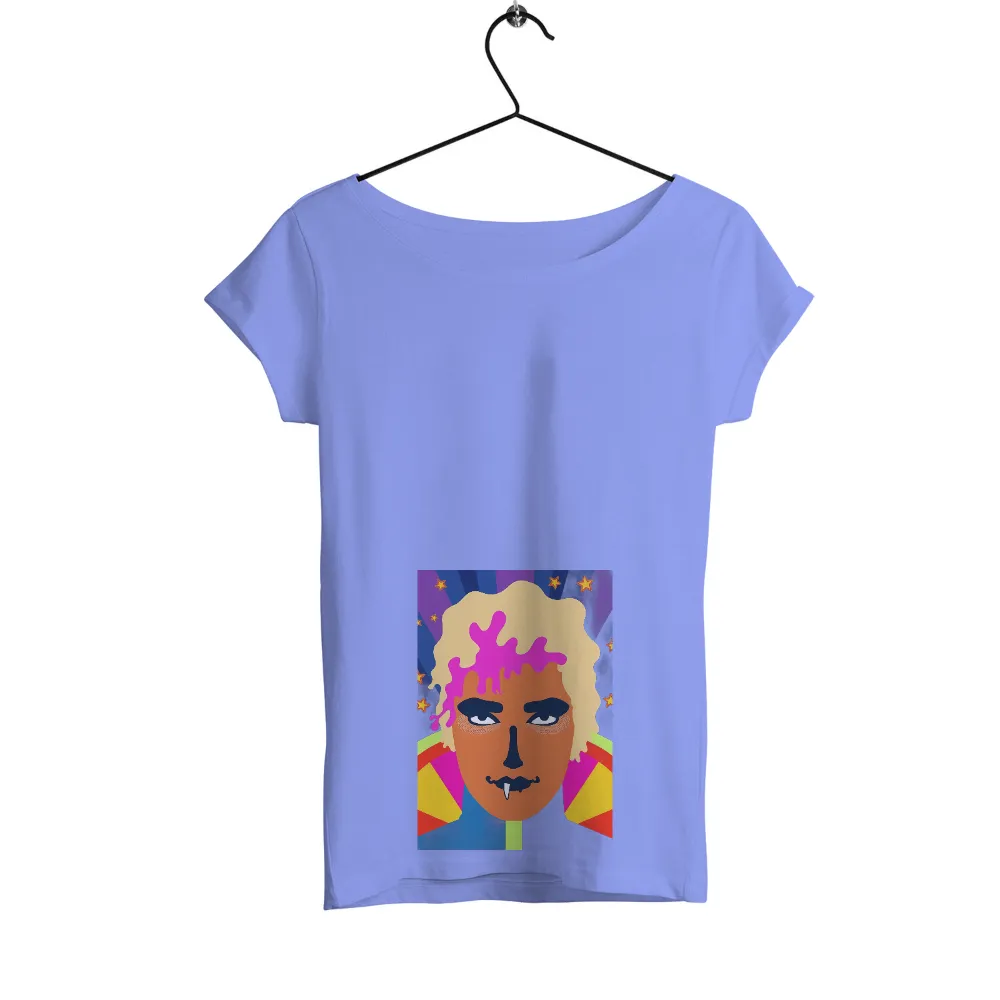 T-Shirt Printing: Neon Pop Culture Character|Neon-colored pop culture character