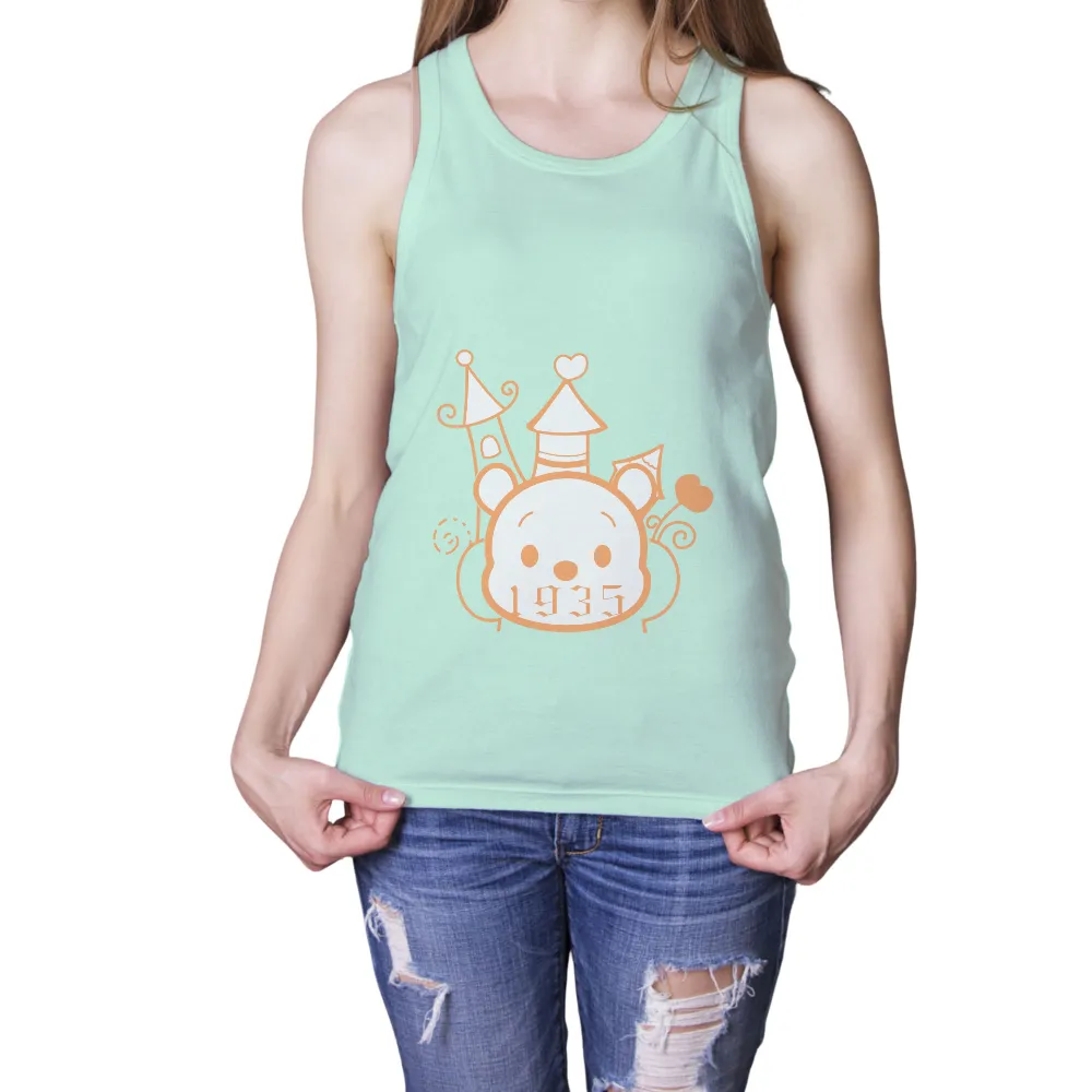 Custom T-Shirt Printing: Whimsical Bear Castle Design|ethan bear