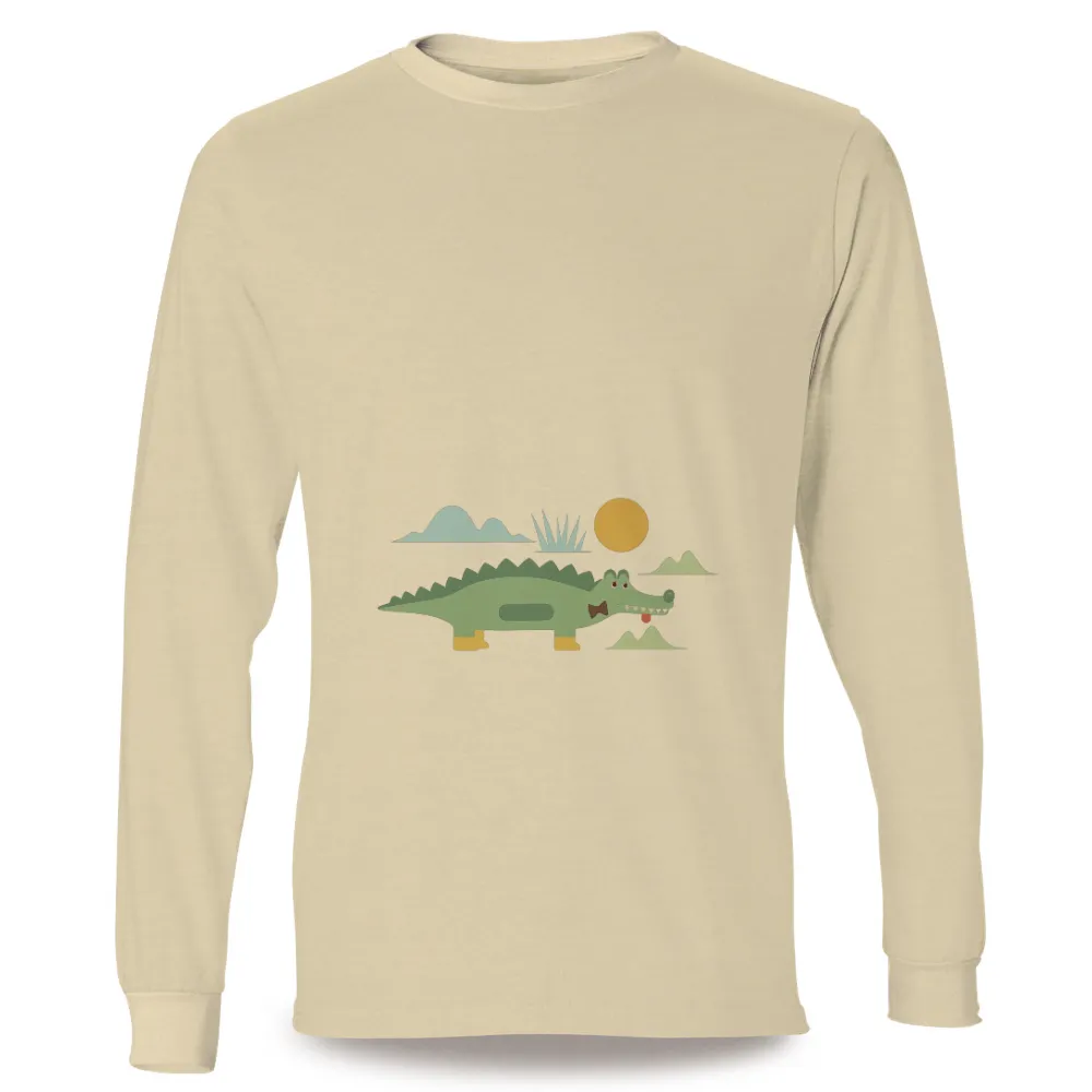 Tee Shirt Printing: Quirky Crocodile Clyde - Whimsical Fun|sunny days and ipas shirt