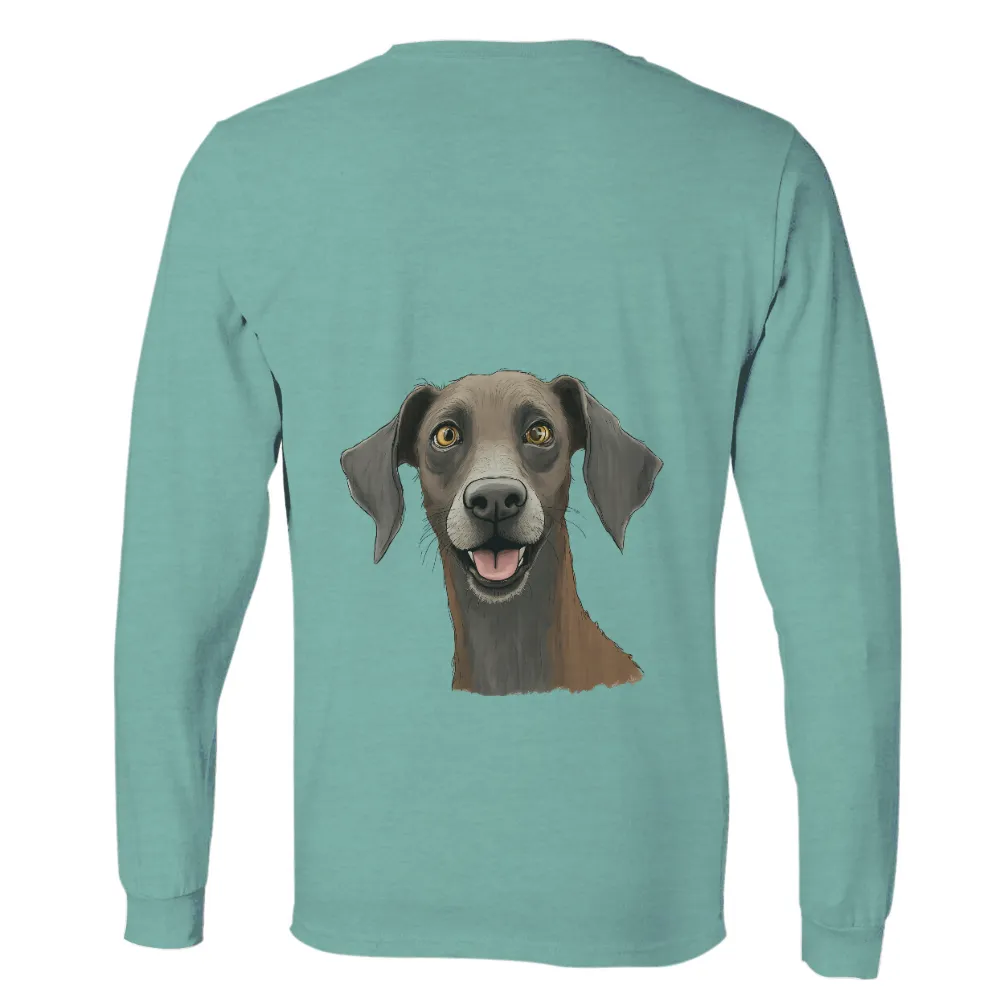 Custom Tee Shirts: Joyful Dog Design | Happy Pet Owner| bright eyes