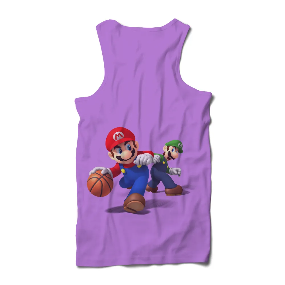 Tee Shirts Printed: Mario and Luigi Basketball Competition|john cena t shirt mario