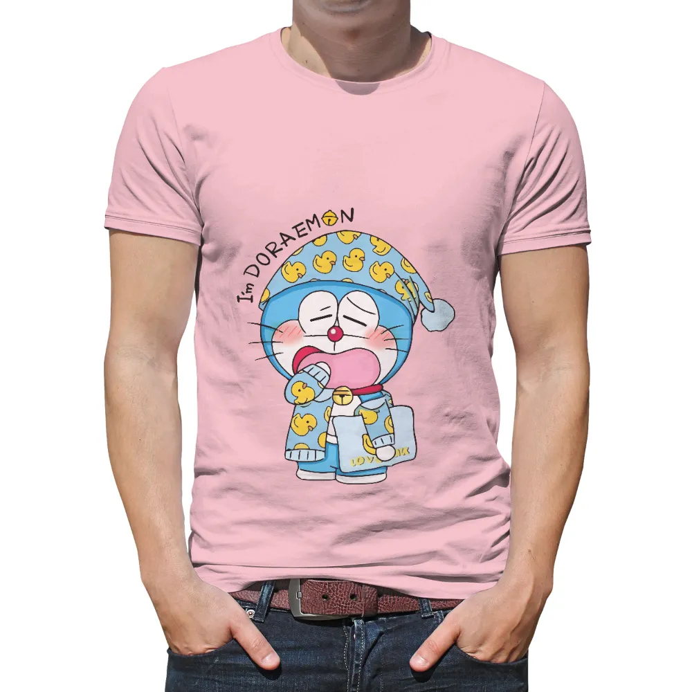 Tee Shirts Printed: Doraemon Sleepy Night in Pajamas|mr cartoon modelo shirt