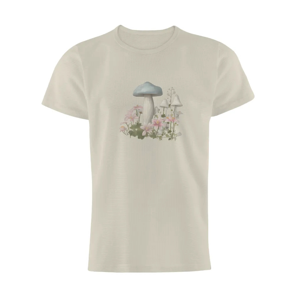 T-Shirt Printing: Enchanting Forest Mushrooms and Flowers|t shirt painting on nature