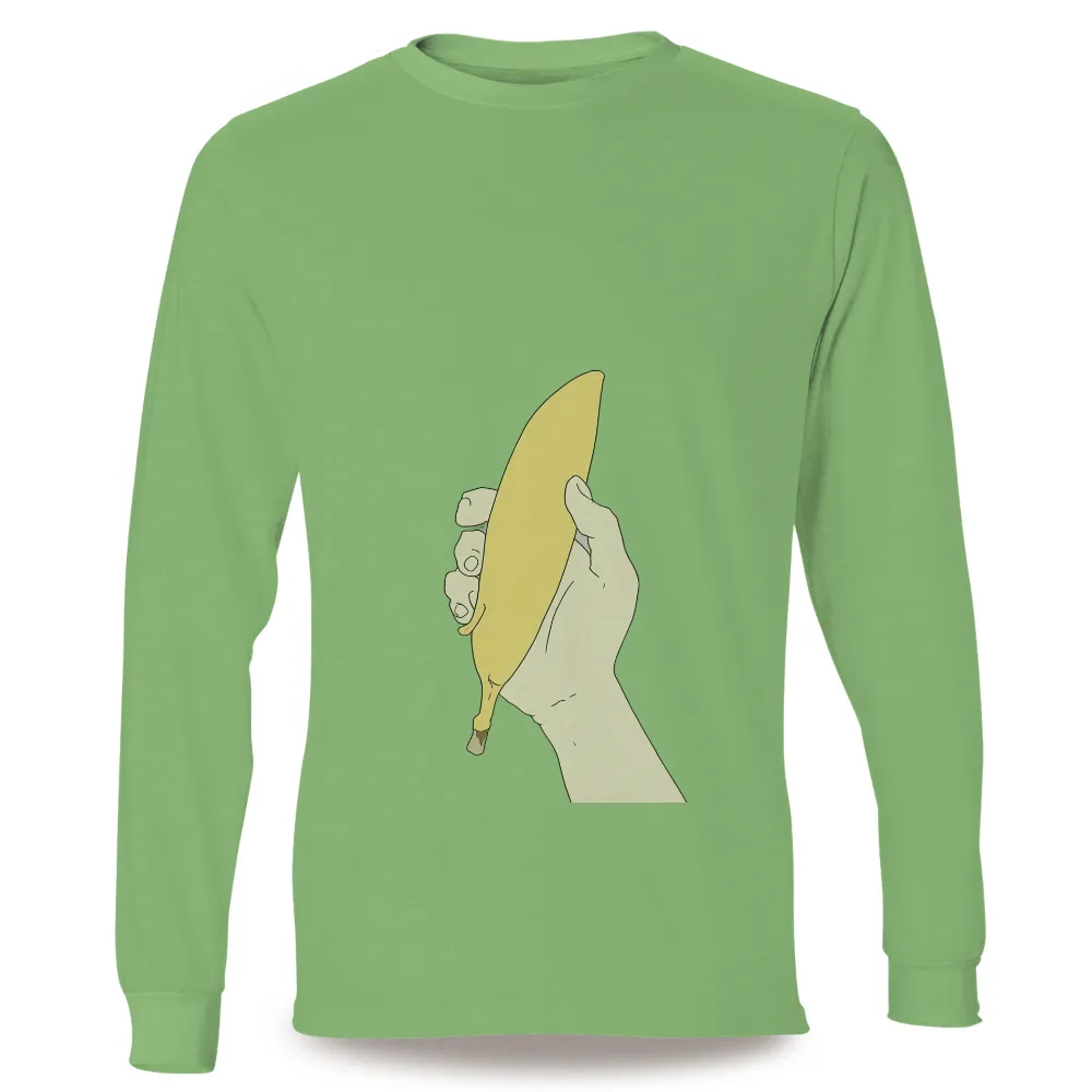 Tee Shirt Printing: Quirky Banana Hand Design|banana republic premium pima cotton t shirt