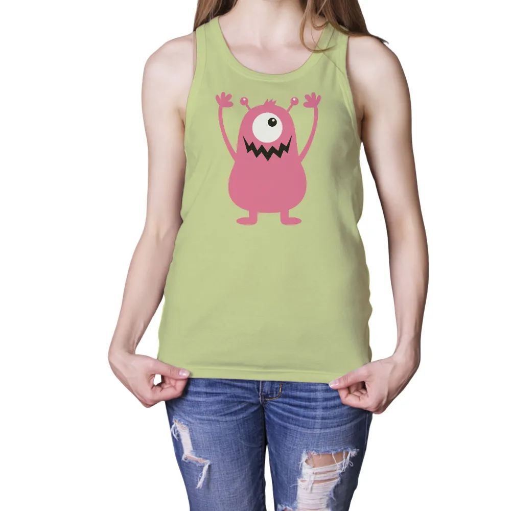 TShirt Design: Pink Monster Zippy - Whimsical Happiness|music art love happiness t shirt