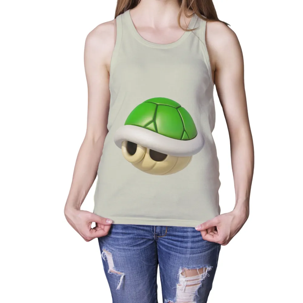 Graphic Tees: Iconic Green Shell from Mario Kart|capitalist nostalgia shirt