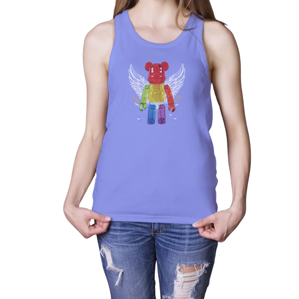 Custom T-Shirt Printing: Rainbow Bear - Symbol of Joy and Unity|soderblom red wings